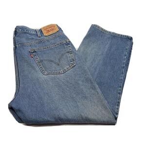 Levis 550 Mens 42x30 Blue Jean's Denim Pants Medium Wash
